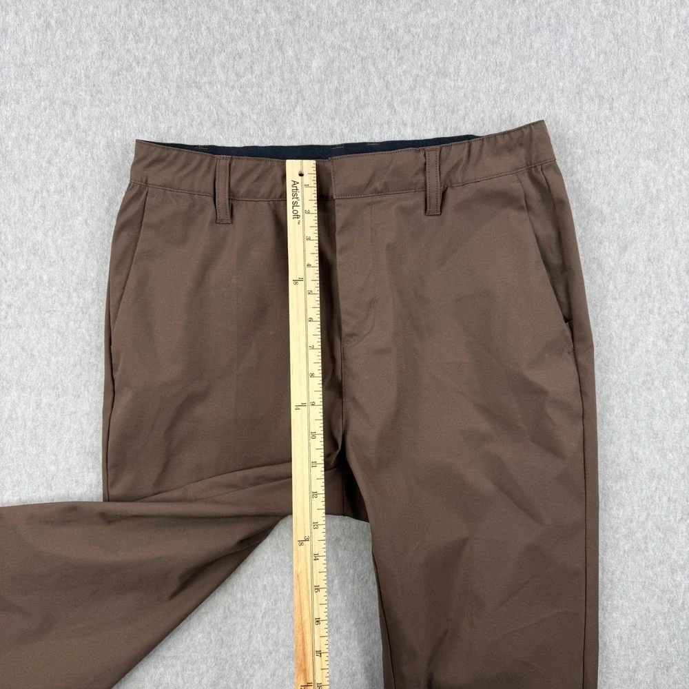 BYLT Pants Mens 32x30 Brown Slim Fit Executive Performance Chino Trousers Work